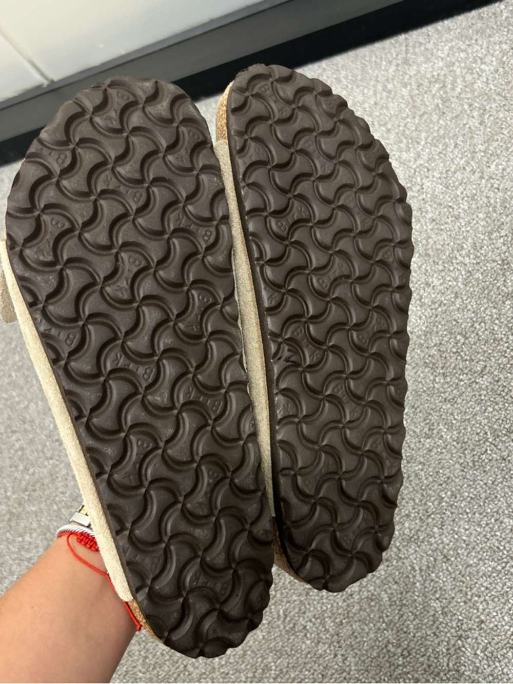 Birkenstock Arizona Suede Double Strap Sandals - Taupe - Picture 5 of 6